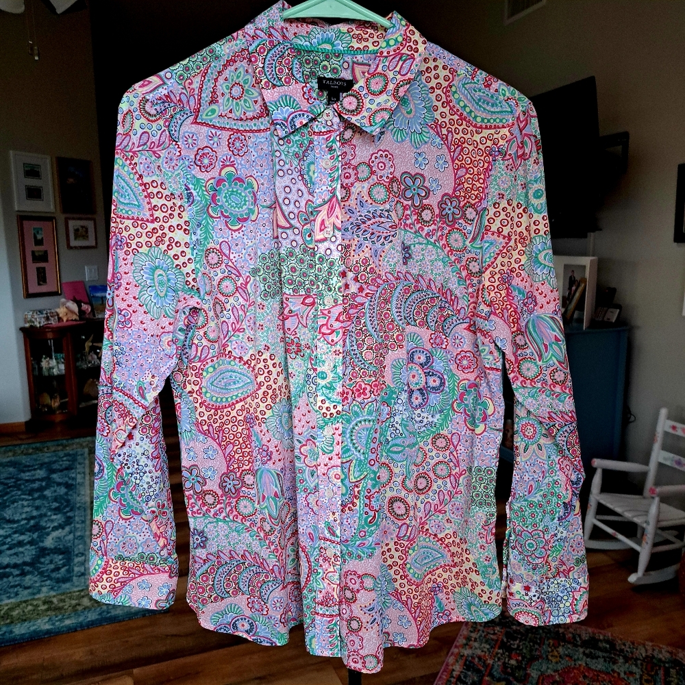 EUC Talbot's Paisley Blouse, Size PL
